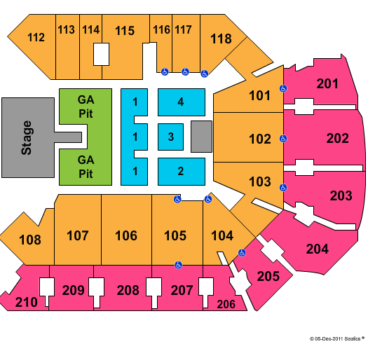 Addition Financial Arena Miranda Lambert Seating Chart